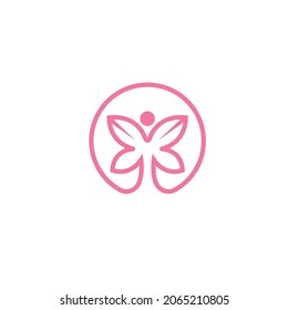 butterfly people illustration concept   design vector icon template