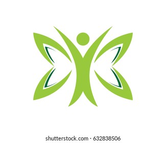 Butterfly People Leaf logo