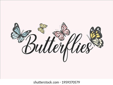 butterfly pin design hand drawn