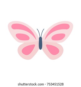 Butterfly with pink crayons