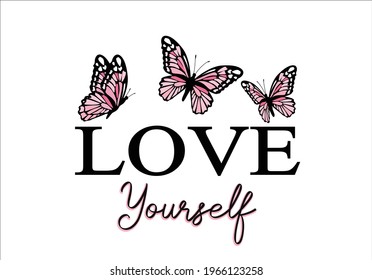 butterfly pink vector art design