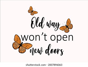 diseño de mariposa y comillas positivas
