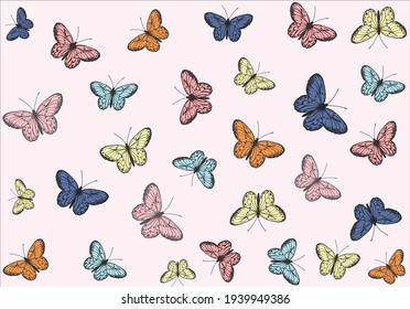 butterfly positive quote fashion slogan watercolor motivation stationery,decorative,phone case ,social media,self-improvement design for t shirts, prints, posters, stickers, frames etc seamless