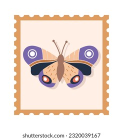 Ilustración del vector de estampado de mariposa