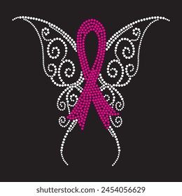 Diseño de diamantes de imitación de mariposa, transferencia de arreglo caliente para camiseta, bolso o blusa. Abstractas hermoso aplique de diamantes de imitación motivo de brillo.
