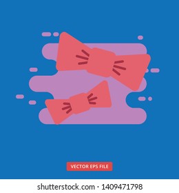 Butterfly ribbon  flat modern vector icon