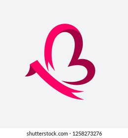 Butterfly Ribbon Vector