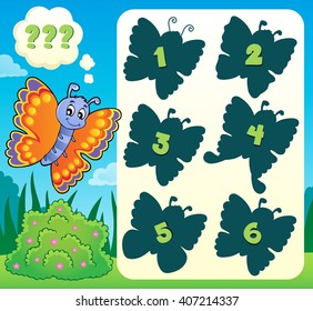 Butterfly riddle theme image 1 - eps10 vector illustration.