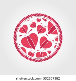 Butterfly Round Decoration Element
