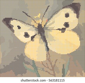 Butterfly. The scheme for the diamond embroidery and painting.