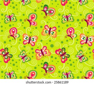 Butterfly seamless background