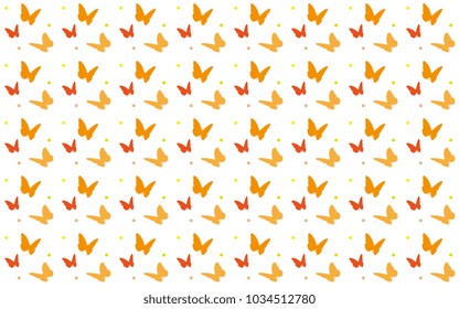 Butterfly seamless background. Nature geometric vector backdrop.