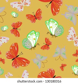 Butterfly seamless pattern