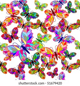 Butterfly seamless pattern.