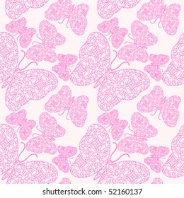 Butterfly seamless pattern.