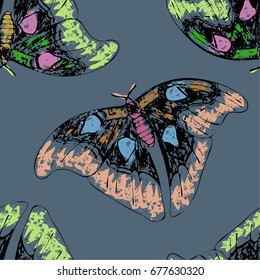 Butterfly seamless pattern