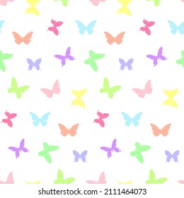 Butterfly seamless pattern. Background with colorful butterflies.