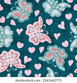 butterfly seamless pattern for background, fabric, cover, wrapping, wallpaper, etc.