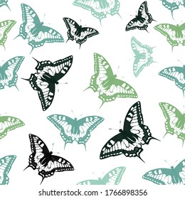 Butterfly Seamless Pattern Background. Pattern texture for holiday, postcard, frame, carnival, poster, birthday. Vector Illustration EPS10
