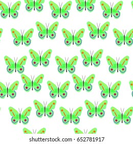 Butterfly Seamless Pattern Background Vector Illustration