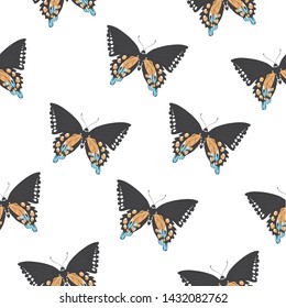Butterfly seamless pattern. Seamless pattern with butterflies. Butterfly vector pattern