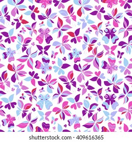 Butterfly seamless pattern, colorful background with butterflies, EPS 8