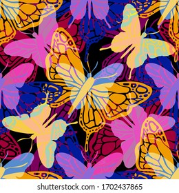Butterfly seamless pattern. Design for covers, fabric, textile.Vector illustration.