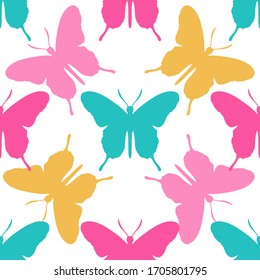 Patrón sin fisuras de mariposa. Diseño para cubiertas, tela, textil.Ilustración vectorial.