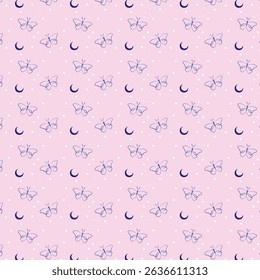 Butterfly seamless pattern design for fabric	
