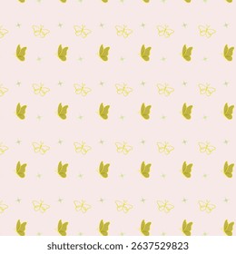 Butterfly seamless pattern design for fabric	