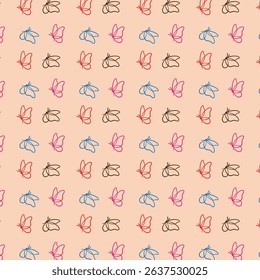 Butterfly seamless pattern design for fabric	