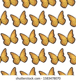 Butterfly seamless pattern. EPS vector illustration.