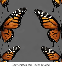 butterfly seamless pattern fashion print background fly texture illustration monarch colorful