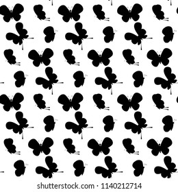 Butterfly Seamless Pattern On White Background Stock Vector (Royalty ...