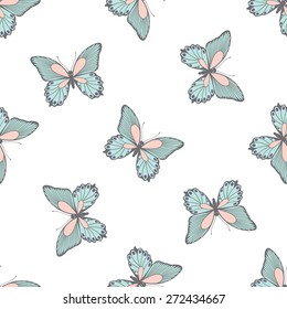 Butterfly seamless pattern. Ornament theme for your design