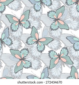 Butterfly seamless pattern. Ornament theme for your design