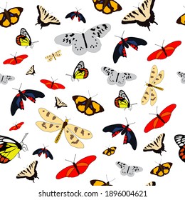 butterfly seamless pattern perfect for background or kid's room wallpaper