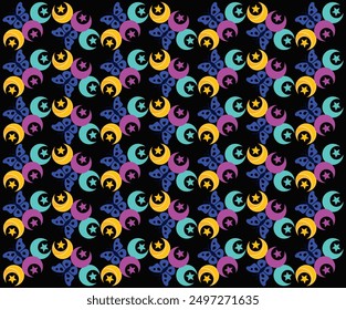 Butterfly seamless pattern Royalty colorful artwork vector illustration