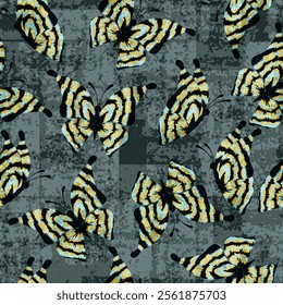 Butterfly seamless pattern suitable for background, fabric, cover, wrapping, wallpaper, etc.