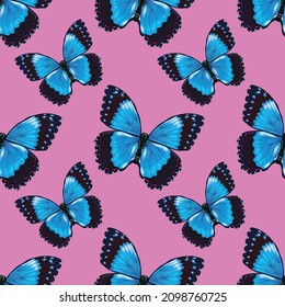 butterfly seamless pattern vector design