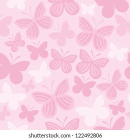 Butterfly seamless pattern. Vector illustration