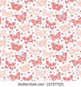 Butterfly seamless pattern. Vector illustration.