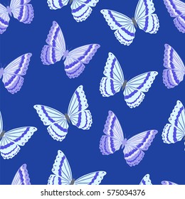 Butterfly. Seamless pattern. Vector illustration.