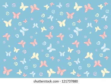 Butterfly seamless pattern. Wallpaper