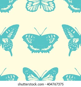 Butterfly seamless pattern. Butterfly wallpaper. Vector illustration.