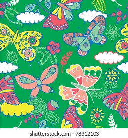 butterfly seamless print pattern