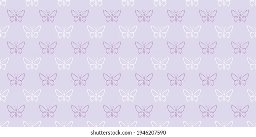 Butterfly seamless repeat background, vector butterfly, cute spring wallpaper with butterflies, purple butterfly icons.