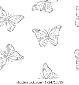 Butterfly Seamless Simple Pattern Background Vector Illustration EPS10