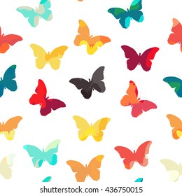 Butterfly Seamless Simple Pattern Background Vector Illustration EPS10
