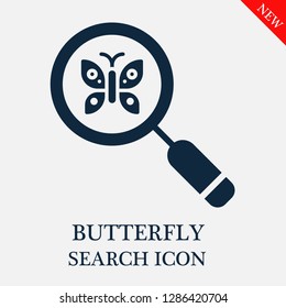 Butterfly search icon. Editable Butterfly search icon for web or mobile.